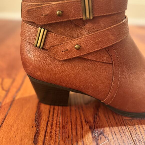 Naturalizer Kepler Women's 9.5 Brown Leather Closed Toe Booties Boho Western - Picture 7 of 13